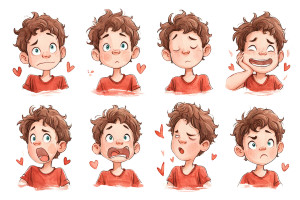 Emoticon Boy Vinyl Car Decal Sticker – Waterproof & UV-Resistant 8"