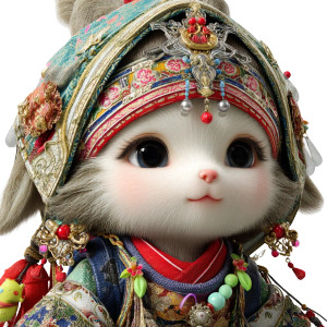 Chinese Cat Girl V7 Vinyl Car Decal Sticker – Waterproof & UV-Resistant 8"