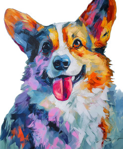 Corgi Portrait V2 Vinyl Car Decal Sticker – Waterproof & UV-Resistant 8"