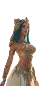 Fantasy Egyptian Queen Vinyl Car Decal Sticker – Waterproof & UV-Resistant 8"