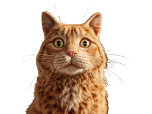 Ginger Tabby Cat V2 Vinyl Car Decal Sticker – Waterproof & UV-Resistant 8"