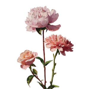 Pink Floral Trio Vinyl Car Decal Sticker – Waterproof & UV-Resistant 8"