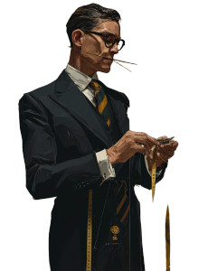 Elegant Tailor Crafting Vinyl Car Decal Sticker – Waterproof & UV-Resistant 8"