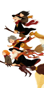 Magical Family Flight Vinyl Car Decal Sticker – Waterproof & UV-Resistant 8"