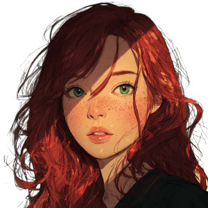 Korean Redhead Girl Vinyl Car Decal Sticker – Waterproof & UV-Resistant 8"