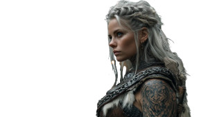 Female Viking Warrior V2 Vinyl Car Decal Sticker – Waterproof & UV-Resistant 8"
