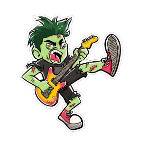 Punk Guitarist Sticker Vinyl Car Decal Sticker – Waterproof & UV-Resistant 8" Punk Guitarist Sticker Vinyl Car Decal Sticker – Waterproof & UV-Resistant 8"