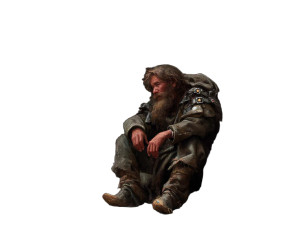 Fantasy Beggar Vinyl Car Decal Sticker – Waterproof & UV-Resistant 8"