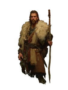 Fire Druid Portrait Vinyl Car Decal Sticker – Waterproof & UV-Resistant 8"