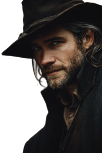 Gritty Outlaw Cowboy Vinyl Car Decal Sticker – Waterproof & UV-Resistant 8"