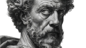 Marcus Aurelius V2 Vinyl Car Decal Sticker – Waterproof & UV-Resistant 8"