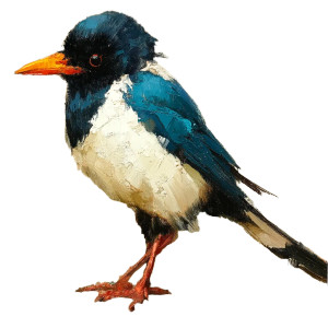 Magpie Bird Vinyl Car Decal Sticker – Waterproof & UV-Resistant 8"