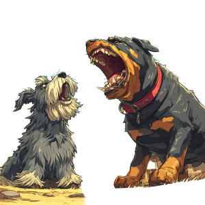 Dogs Playing Chaos Vinyl Car Decal Sticker – Waterproof & UV-Resistant 8"