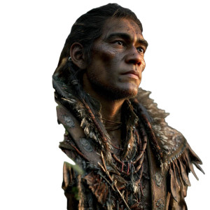 Native American Portrait V5 Vinyl Car Decal Sticker – Waterproof & UV-Resistant 8"