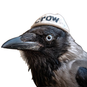 Crow In Hat Vinyl Car Decal Sticker – Waterproof & UV-Resistant 8"