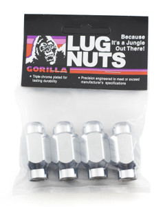 Gorilla Lug Nut | ET Ultra Style Long | Chrome Plated | 7/16x20 Thread | Pack of 4