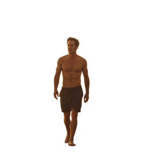 Sunset Beach Walker Vinyl Car Decal Sticker – Waterproof & UV-Resistant 8"