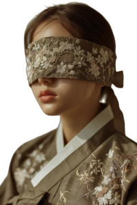 Blindfolded Hanbok Woman Vinyl Car Decal Sticker – Waterproof & UV-Resistant 8" Blindfolded Hanbok Woman Vinyl Car Decal Sticker – Waterproof & UV-Resistant 8"
