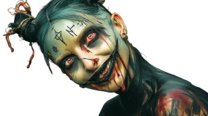 Ghostly Humanoid Portrait V3 Vinyl Car Decal Sticker – Waterproof & UV-Resistant 8"