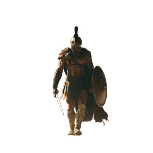 Spartan Warrior Marching Vinyl Car Decal Sticker – Waterproof & UV-Resistant 8"