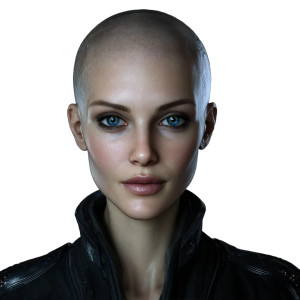 Bald Alien Female Vinyl Car Decal Sticker – Waterproof & UV-Resistant 8"