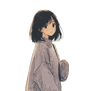 Anime Girl Strolling Vinyl Car Decal Sticker – Waterproof & UV-Resistant 8"