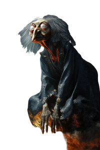 Cartoon Witch Vinyl Car Decal Sticker – Waterproof & UV-Resistant 8"