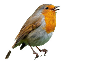 Singing European Robin Vinyl Car Decal Sticker – Waterproof & UV-Resistant 8" Singing European Robin Vinyl Car Decal Sticker – Waterproof & UV-Resistant 8"