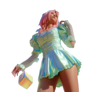 Pink-Haired Dancer Vinyl Car Decal Sticker – Waterproof & UV-Resistant 8"