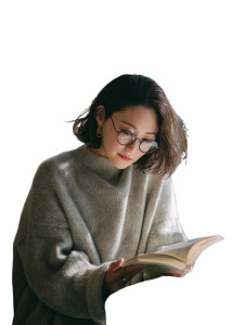 Reading At Cafe Vinyl Car Decal Sticker – Waterproof & UV-Resistant 8"