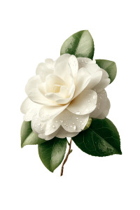 White Camellia Flower Vinyl Car Decal Sticker – Waterproof & UV-Resistant 8" White Camellia Flower Vinyl Car Decal Sticker – Waterproof & UV-Resistant 8"