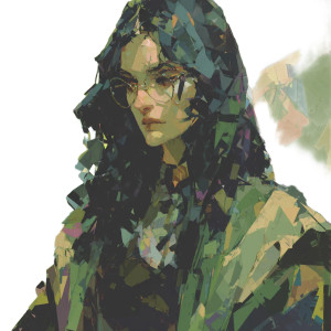 Nerd Girl Character Vinyl Car Decal Sticker – Waterproof & UV-Resistant 8"