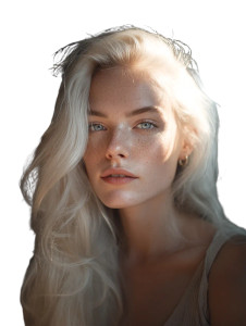 Beautiful Blonde Woman V7 Vinyl Car Decal Sticker – Waterproof & UV-Resistant 8"