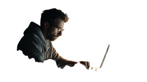 Focused Night Writer Vinyl Car Decal Sticker – Waterproof & UV-Resistant 8"