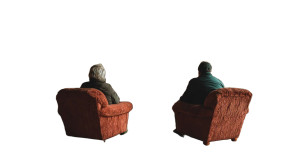 Couple Watching Tv V2 Vinyl Car Decal Sticker – Waterproof & UV-Resistant 8"