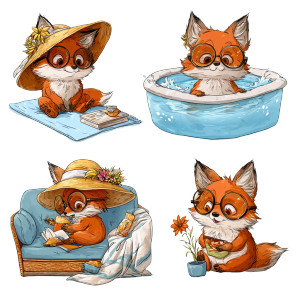 Fluffy Fox Adventures Vinyl Car Decal Sticker – Waterproof & UV-Resistant 8"
