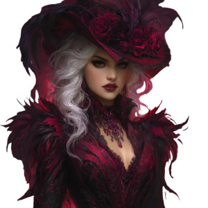 Gothic Rose Woman Vinyl Car Decal Sticker – Waterproof & UV-Resistant 8"