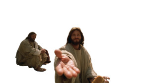 Jesus Offers Bread Vinyl Car Decal Sticker – Waterproof & UV-Resistant 8"