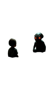 Baby Meets Alien Vinyl Car Decal Sticker – Waterproof & UV-Resistant 8"