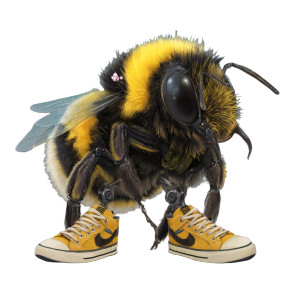 Cute Bumblebee Tennis Vinyl Car Decal Sticker – Waterproof & UV-Resistant 8"