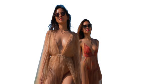 Stylish Beach Women Vinyl Car Decal Sticker – Waterproof & UV-Resistant 8"