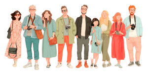 Group Photo Vinyl Car Decal Sticker – Waterproof & UV-Resistant 8"