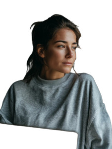 Thoughtful Woman V2 Vinyl Car Decal Sticker – Waterproof & UV-Resistant 8"