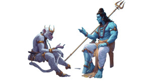 Hanuman And Shiva Vinyl Car Decal Sticker – Waterproof & UV-Resistant 8"