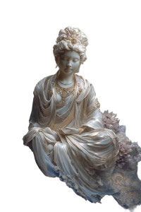 Celestial Bodhisattva Vinyl Car Decal Sticker – Waterproof & UV-Resistant 8"