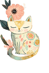 Whimsical Folk Cat Vinyl Car Decal Sticker – Waterproof & UV-Resistant 8" Whimsical Folk Cat Vinyl Car Decal Sticker – Waterproof & UV-Resistant 8"
