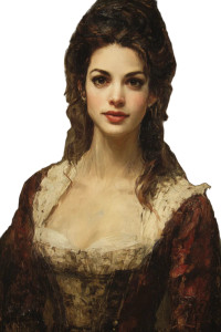 Anne Hathaway Portrait V2 Vinyl Car Decal Sticker – Waterproof & UV-Resistant 8"