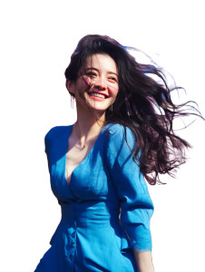 Happy Chinese Woman V2 Vinyl Car Decal Sticker – Waterproof & UV-Resistant 8"