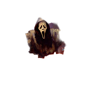 Ghostface At Buffet Vinyl Car Decal Sticker – Waterproof & UV-Resistant 8"