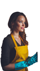 Young Maid Cleaning Vinyl Car Decal Sticker – Waterproof & UV-Resistant 8"